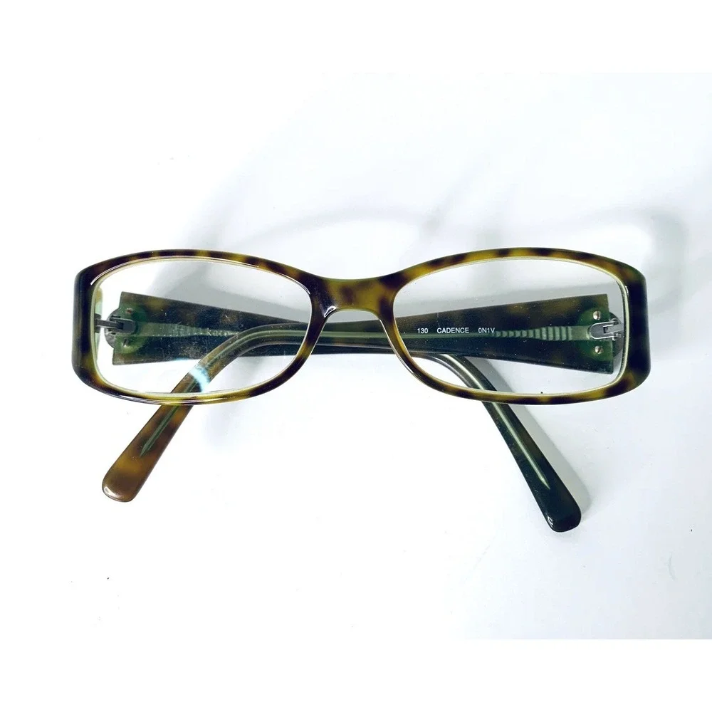 Kate Spade Green Brown Tortoise Glasses Thick Temples Italy 51 16 130 Cadance